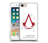 Head Case Designs sous Licence Officielle Assassin's Creed Geometric White Legacy Logo Coque en Gel [Qualité Militaire] Compatible avec Apple iPhone 7/8 / SE 2020 & 2022 Et Compatible avec MagSafe