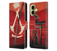 Head Case Designs sous Licence Officielle Assassin's Creed Katana Crest Graphismes D'Ombres Étui Portefeuille en Cuir Compatible avec Apple iPhone 17