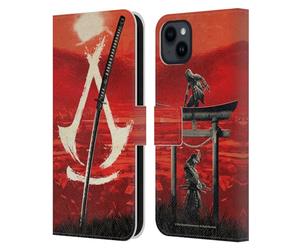 Head Case Designs sous Licence Officielle Assassin's Creed Katana Crest Graphismes D'Ombres Étui Portefeuille en Cuir Compatible avec Apple iPhone 15 Plus