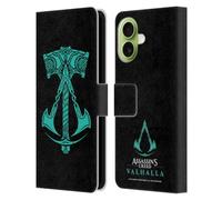 Head Case Designs sous Licence Officielle Assassin's Creed Marteau et crête ACV 1 Symboles et Modèles Valhalla Étui Portefeuille en Cuir Compatible avec Apple iPhone 17