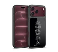 Head Case Designs sous Licence Officielle Assassin's Creed Noms Héritage Typographie Coque en Gel renforcée [Protection de Qualité Militaire] Compatible avec Apple iPhone 18 Pro Max