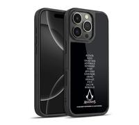 Head Case Designs sous Licence Officielle Assassin's Creed Noms Héritage Typographie Coque en Gel renforcée [Protection de Qualité Militaire] Compatible avec Apple iPhone 16 Pro