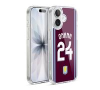 Head Case Designs sous Licence Officielle Aston Villa FC Amadou Onana Kit Joueur 2024/25 avec Blason Coque en Gel [Qualité Militaire] Compatible avec Apple iPhone 17 Et Compatible avec MagSafe