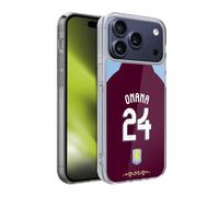 Head Case Designs sous Licence Officielle Aston Villa Football Club Amadou Onana 2025/26 Joueurs Home Kit Coque en Gel [Protection de Qualité Militaire] Compatible avec Apple iPhone 17 Pro
