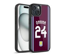 Head Case Designs Sous Licence Officielle Aston Villa Football Club Amadou Onana Kit Joueur 2024/25 avec Blason Coque en gel renforcée [Protection de Qualité Militaire] Compatible avec Apple iPhone 15