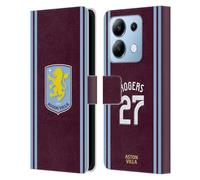 Head Case Designs sous Licence Officielle Aston Villa Football Club Morgan Rogers Kit Joueur 2024/25 avec Blason Coque en Cuir à Portefeuille Compatible avec Xiaomi Redmi Note 13/13 Pro 5G