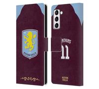 Head Case Designs sous Licence Officielle Aston Villa Football Club Ollie Watkins 2025/26 Joueurs Home Kit Étui Portefeuille en Cuir Compatible avec Samsung Galaxy S21+ 5G