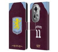 Head Case Designs sous Licence Officielle Aston Villa Football Club Ollie Watkins 2025/26 Joueurs Home Kit Étui Portefeuille en Cuir Compatible avec Oppo Reno11 Pro