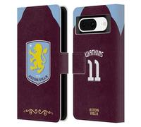 Head Case Designs sous Licence Officielle Aston Villa Football Club Ollie Watkins 2025/26 Joueurs Home Kit Étui Portefeuille en Cuir Compatible avec Google Pixel 8