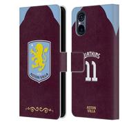 Head Case Designs sous Licence Officielle Aston Villa Football Club Ollie Watkins 2025/26 Joueurs Home Kit Étui Portefeuille en Cuir Compatible avec Sony Xperia 5 V 5G