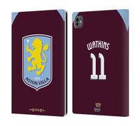Head Case Designs sous Licence Officielle Aston Villa Football Club Ollie Watkins 2025/26 Joueurs Home Kit Étui Portefeuille en Cuir Compatible avec Apple iPad Pro 11 M4 2024