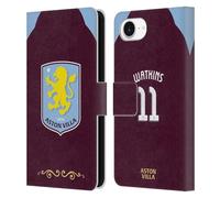 Head Case Designs sous Licence Officielle Aston Villa Football Club Ollie Watkins 2025/26 Joueurs Home Kit Étui Portefeuille en Cuir Compatible avec Apple iPhone 16e