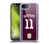 Head Case Designs sous Licence Officielle Aston Villa Football Club Ollie Watkins Kit Joueur 2024/25 avec Blason Coque en Gel [Protection de Qualité Militaire] Compatible avec Apple iPhone 16e