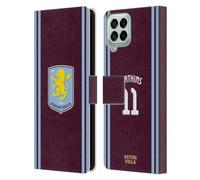 Head Case Designs sous Licence Officielle Aston Villa Football Club Ollie Watkins Kit Joueur 2024/25 avec Blason Coque en Cuir à Portefeuille Compatible avec Samsung Galaxy M33 (2022)
