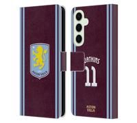 Head Case Designs sous Licence Officielle Aston Villa Football Club Ollie Watkins Kit Joueur 2024/25 avec Blason Coque en Cuir à Portefeuille Compatible avec Samsung Galaxy S25+