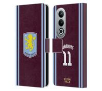 Head Case Designs sous Licence Officielle Aston Villa Football Club Ollie Watkins Kit Joueur 2024/25 avec Blason Coque en Cuir à Portefeuille Compatible avec OnePlus Ace 3V 5G