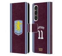 Head Case Designs sous Licence Officielle Aston Villa Football Club Ollie Watkins Kit Joueur 2024/25 avec Blason Coque en Cuir à Portefeuille Compatible avec Sony Xperia 1 V 5G