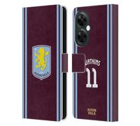 Head Case Designs sous Licence Officielle Aston Villa Football Club Ollie Watkins Kit Joueur 2024/25 avec Blason Coque en Cuir à Portefeuille Compatible avec OnePlus Nord N30