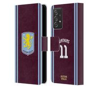 Head Case Designs sous Licence Officielle Aston Villa Football Club Ollie Watkins Kit Joueur 2024/25 avec Blason Coque en Cuir à Portefeuille Compatible avec Galaxy A52 / A52s / 5G (2021)