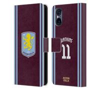 Head Case Designs sous Licence Officielle Aston Villa Football Club Ollie Watkins Kit Joueur 2024/25 avec Blason Coque en Cuir à Portefeuille Compatible avec Sony Xperia 5 V 5G