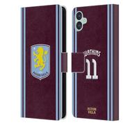Head Case Designs sous Licence Officielle Aston Villa Football Club Ollie Watkins Kit Joueur 2024/25 avec Blason Coque en Cuir à Portefeuille Compatible avec Samsung Galaxy M04 5G / A04e