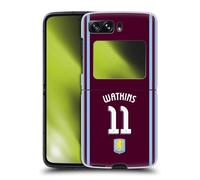 Head Case Designs sous Licence Officielle Aston Villa Football Club Ollie Watkins Kit Joueur 2024/25 avec Blason Coque Dure pour l'arrière Compatible avec Motorola Razr 2022