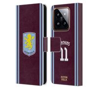 Head Case Designs sous Licence Officielle Aston Villa Football Club Ollie Watkins Kit Joueur 2024/25 avec Blason Coque en Cuir à Portefeuille Compatible avec Xiaomi 14