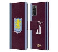 Head Case Designs sous Licence Officielle Aston Villa Football Club Ollie Watkins Kit Joueur 2024/25 avec Blason Coque en Cuir à Portefeuille Compatible avec Samsung Galaxy S20 / S20 5G