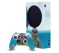 Head Case Designs Sous Licence Officielle Barruf Paresse en été Mix Art Enveloppement De Console De Jeu Et Skins Pour Manette De Jeu Ensemble compatible avec Xbox Series S Console & Controller Bundle