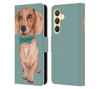 Head Case Designs sous Licence Officielle Barruf Teckel, La Saucisse De Francfort Chiens Étui Portefeuille en Cuir Compatible avec Samsung Galaxy S24 5G