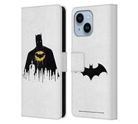 Head Case Designs sous Licence Officielle Batman DC Comics Alter Ego Paysage Urbain 2 Dualité Étui Portefeuille en Cuir Compatible avec Apple iPhone 14 Plus