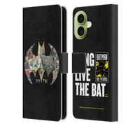 Head Case Designs sous Licence Officielle Batman DC Comics Bat Signal Collage 80e Anniversaire Étui Portefeuille en Cuir Compatible avec Apple iPhone 17