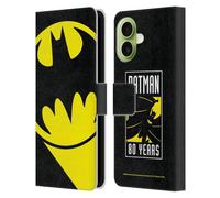 Head Case Designs sous Licence Officielle Batman DC Comics Bat Signal Logos Étui Portefeuille en Cuir Compatible avec Apple iPhone 17