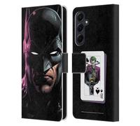 Head Case Designs sous Licence Officielle Batman DC Comics Batman Three Jokers Étui Portefeuille en Cuir Compatible avec Samsung Galaxy A55 5G