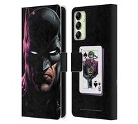Head Case Designs sous Licence Officielle Batman DC Comics Batman Three Jokers Étui Portefeuille en Cuir Compatible avec Samsung Galaxy A14 5G