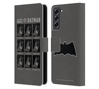 Head Case Designs sous Licence Officielle Batman DC Comics Beaucoup D'Humeurs Mode Vintage Étui Portefeuille en Cuir Compatible avec Samsung Galaxy S21 FE 5G