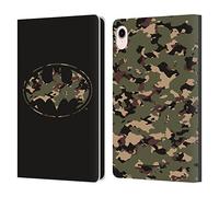 Head Case Designs sous Licence Officielle Batman DC Comics Camouflage Logos Étui Portefeuille en Cuir Compatible avec Apple iPad Mini (2021/2024)