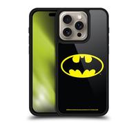 Head Case Designs Sous Licence Officielle Batman DC Comics Classique Logos Coque en gel renforcée [Protection de Qualité Militaire] Compatible avec Apple iPhone 16 Pro