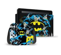 Head Case Designs Sous Licence Officielle Batman DC Comics Classique Logos Et Bandes Dessinées Vinyle Autocollant De Jeu Peau Compatible avec Nintendo Switch Console & Dock & Joy-Con Controller Bundle