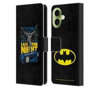 Head Case Designs sous Licence Officielle Batman DC Comics I Am The Night Évasion De Méchants Étui Portefeuille en Cuir Compatible avec Apple iPhone 17