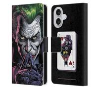 Head Case Designs sous Licence Officielle Batman DC Comics Le Criminel Three Jokers Étui Portefeuille en Cuir Compatible avec Apple iPhone 16