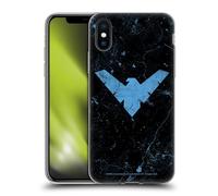Head Case Designs sous Licence Officielle Batman DC Comics Logo Grunge Nightwing Coque en Gel [Protection de Qualité Militaire] Compatible avec Apple iPhone X/iPhone XS Et Compatible avec MagSafe