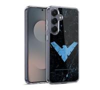 Head Case Designs sous Licence Officielle Batman DC Comics Logo Grunge Nightwing Coque en Gel [Protection de Qualité Militaire] Compatible avec Samsung Galaxy S25 Et Compatible avec MagSafe