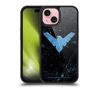 Head Case Designs Sous Licence Officielle Batman DC Comics Logo grunge Nightwing Coque en gel renforcée [Protection de Qualité Militaire] Compatible avec Apple iPhone 15