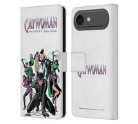 Head Case Designs sous Licence Officielle Batman DC Comics Neuf Vies de félin Fatale Catwoman Étui Portefeuille en Cuir Compatible avec Apple iPhone 17 Air