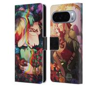 Head Case Designs sous Licence Officielle Batman DC Comics Poison Ivy & Harley Quinn Gotham City Sirens Étui Portefeuille en Cuir Compatible avec Google Pixel 10 Pro XL