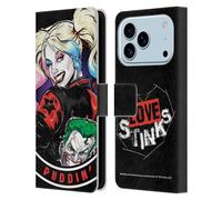 Head Case Designs sous Licence Officielle Batman DC Comics Puddin Harley Quinn Graphiques Étui Portefeuille en Cuir Compatible avec Apple iPhone 17 Pro