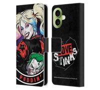 Head Case Designs sous Licence Officielle Batman DC Comics Puddin Harley Quinn Graphiques Étui Portefeuille en Cuir Compatible avec Apple iPhone 17