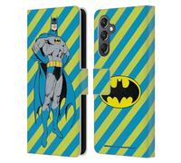 Head Case Designs sous Licence Officielle Batman DC Comics Rayures Mode Vintage Étui Portefeuille en Cuir Compatible avec Samsung Galaxy A25 5G