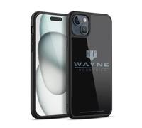 Head Case Designs sous Licence Officielle Batman DC Comics Wayne Industries Logo Dualité Coque en Gel renforcée [Protection de Qualité Militaire] Compatible avec Apple iPhone 15 Plus